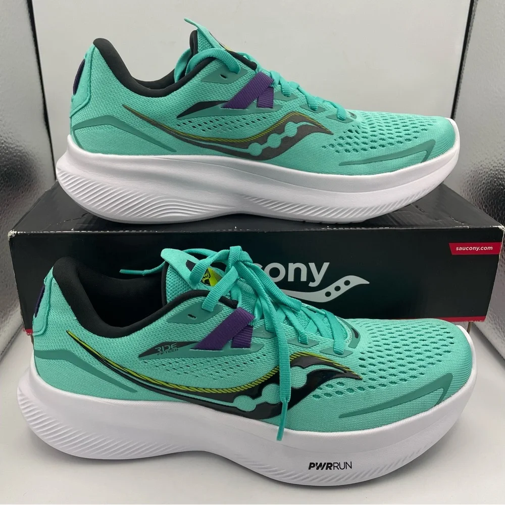 SAUCONY Ride 15 running athletic sneakers women Size 8.5 - Picture 2 of 13